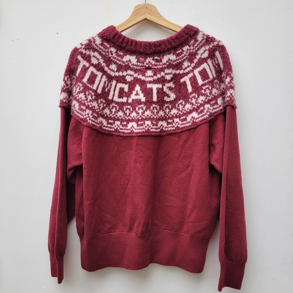 Current Elliott Merino Tomcats Fair Isle Crewneck Pullover Sweater Si… - Picture 2 of 4